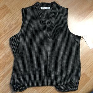 DEX Polka Dot Sleeveless Blouse